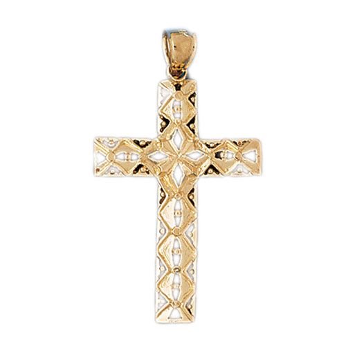 Cross Charm Pendant 14k Gold