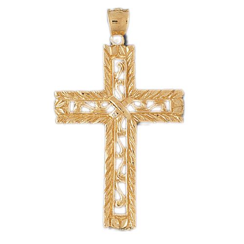 Cross Charm Pendant 14k Gold