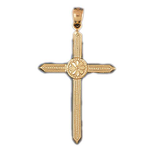 Cross Charm Pendant 14k Gold