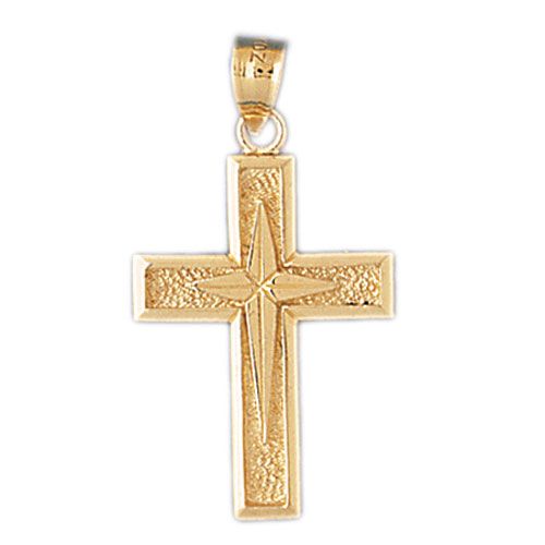 Cross Charm Pendant 14k Gold