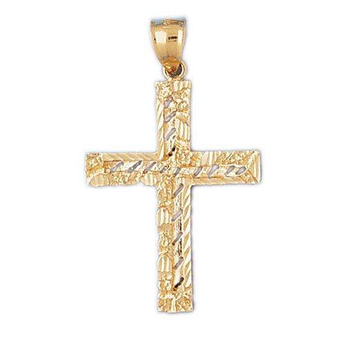 Cross Charm Pendant 14k Gold