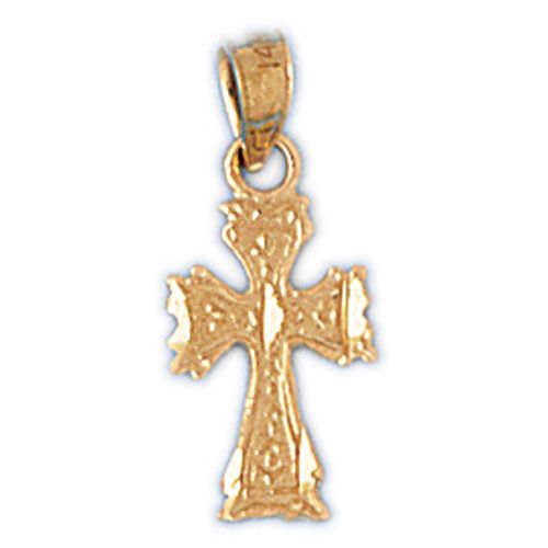 Cross Charm Pendant 14k Gold