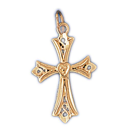 Cross Charm Pendant 14k Gold