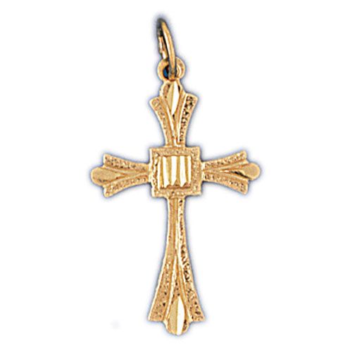 Cross Charm Pendant 14k Gold