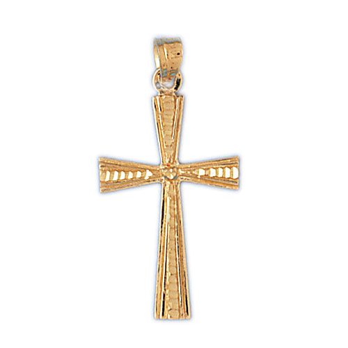 Cross Charm Pendant 14k Gold