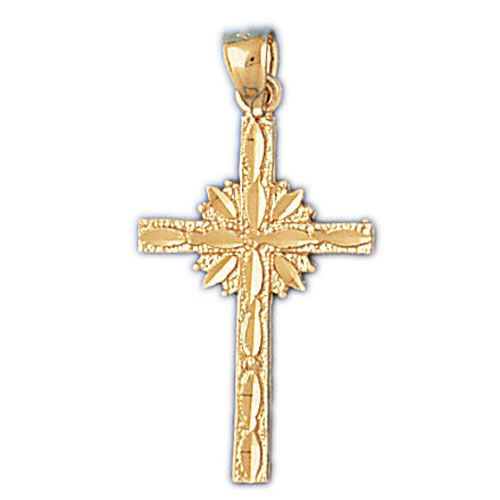 Cross Charm Pendant 14k Gold