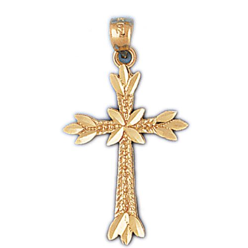 Cross Charm Pendant 14k Gold