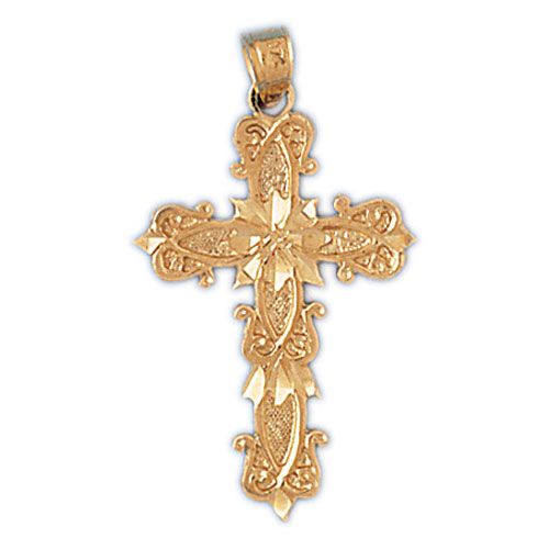 Cross Charm Pendant 14k Gold