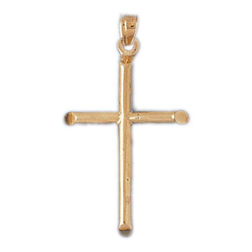 Cross Charm Pendant 14k Gold