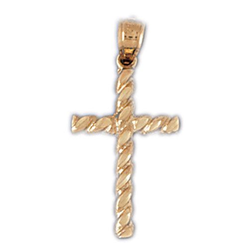 Cross Charm Pendant 14k Gold