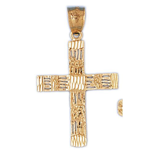 Cross Charm Pendant 14k Gold