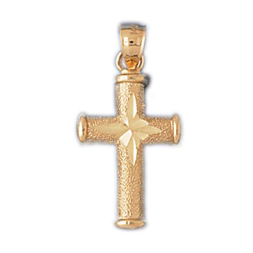 Cross Charm Pendant 14k Gold