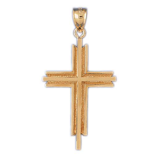 Cross Charm Pendant 14k Gold