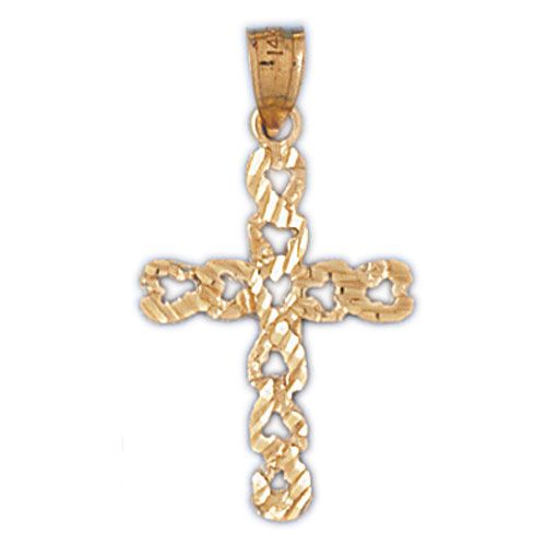 Cross Charm Pendant 14k Gold