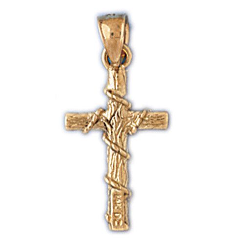 Cross Charm Pendant 14k Gold