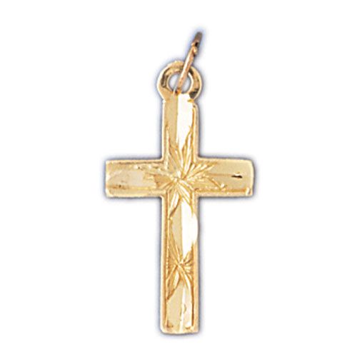 Cross Charm Pendant 14k Gold