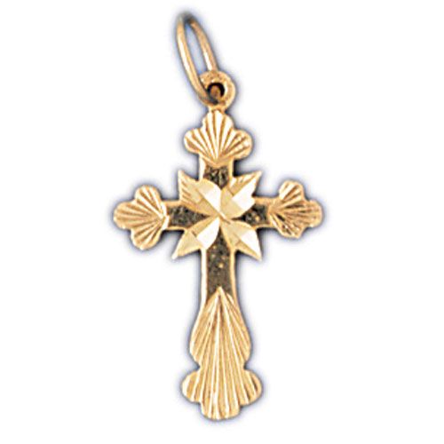 Cross Charm Pendant 14k Gold