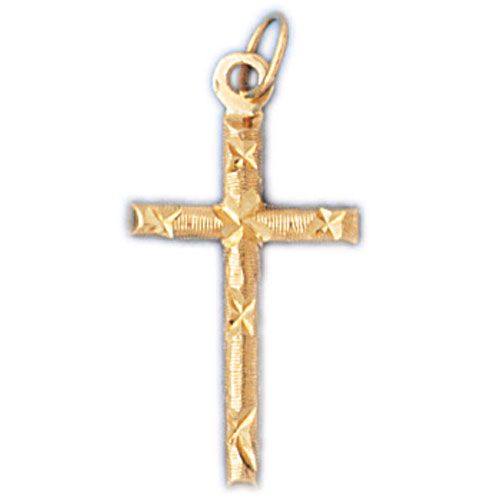 Cross Charm Pendant 14k Gold