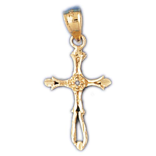 Cross Charm Pendant 14k Gold