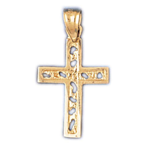 Cross Charm Pendant 14k Gold