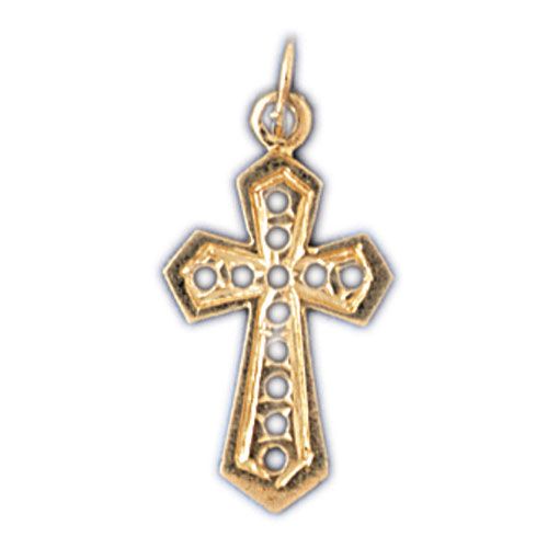 Cross Charm Pendant 14k Gold