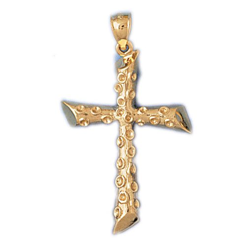 Cross Charm Pendant 14k Gold