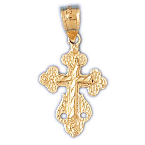 Cross Charm Pendant 14k Gold