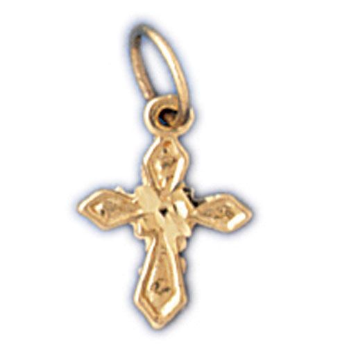 Cross Charm Pendant 14k Gold