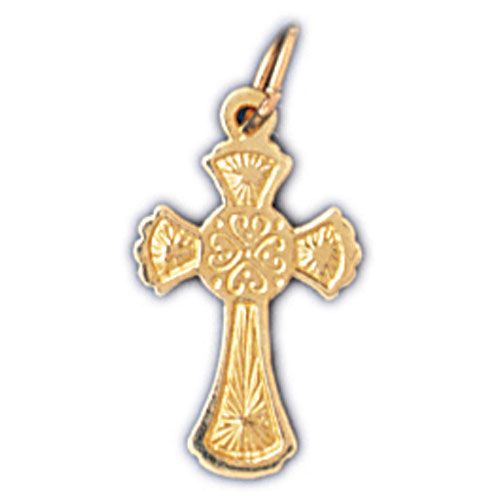 Cross Charm Pendant 14k Gold