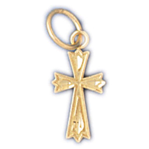 Cross Charm Pendant 14k Gold