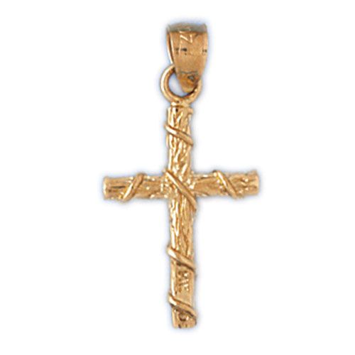 Cross Charm Pendant 14k Gold