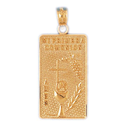 Holly Water Cup Charm Pendant 14k Gold