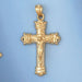 Jesus Christ on Cross Charm Pendant 14k Gold