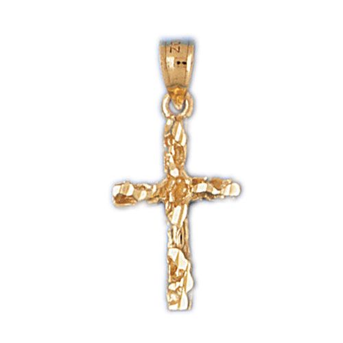 Cross Charm Pendant 14k Gold