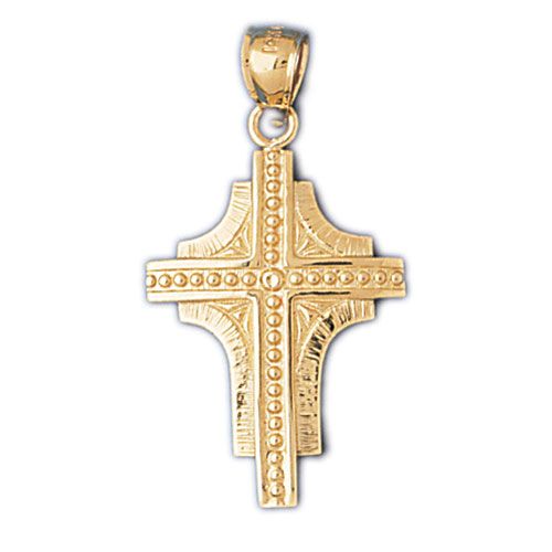 Cross Charm Pendant 14k Gold