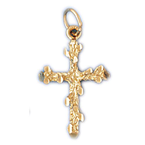 Cross Charm Pendant 14k Gold