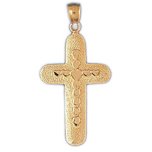 Cross Charm Pendant 14k Gold