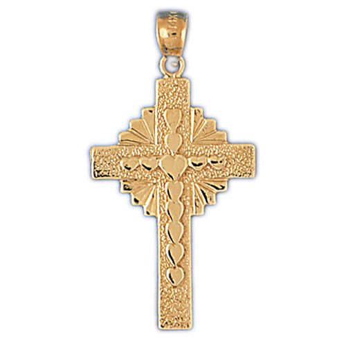Cross Charm Pendant 14k Gold