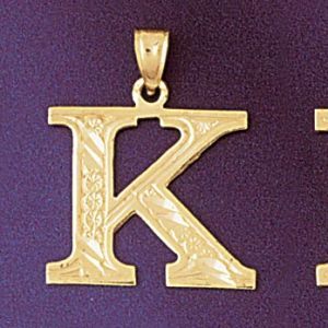 Gold Initials Charms Pendants