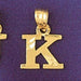 Initial K Charm Pendant 14k Gold
