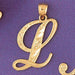 Initial L Charm Pendant 14k Gold