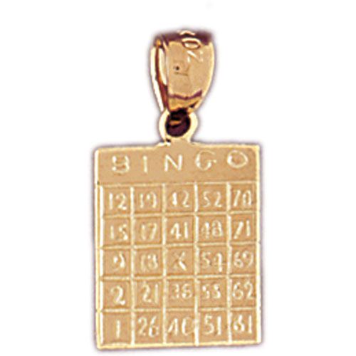 Bingo Charm Pendant 14k Gold