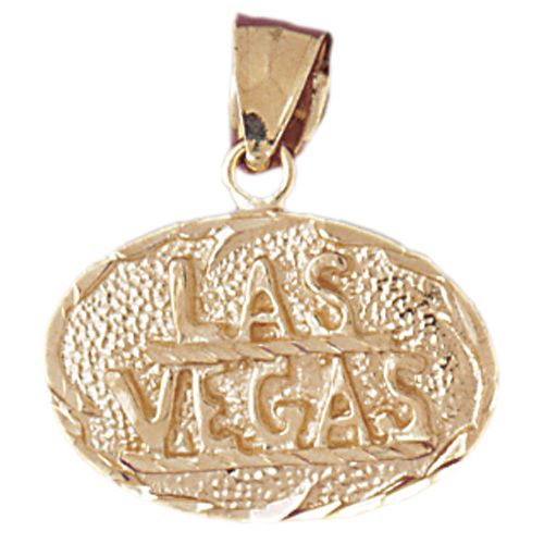 Las Vegas Charm Pendant 14k Gold