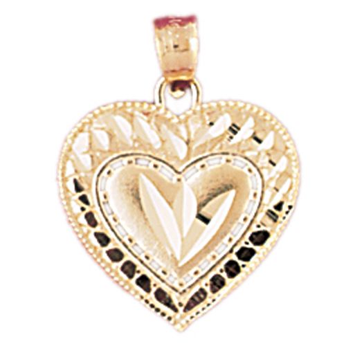 Heart Charm Pendant 14k Gold