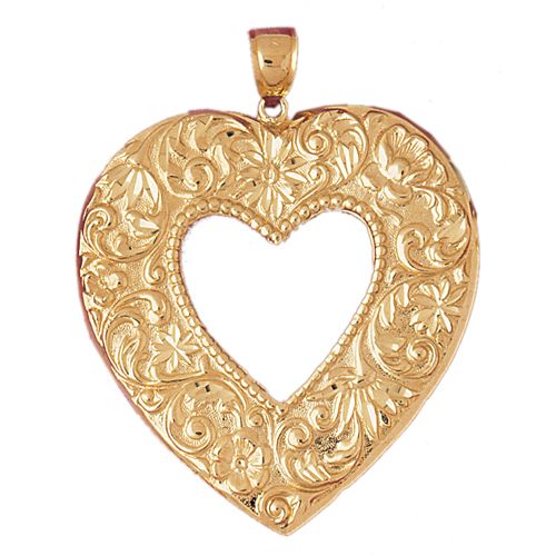 Heart Charm Pendant 14k Gold