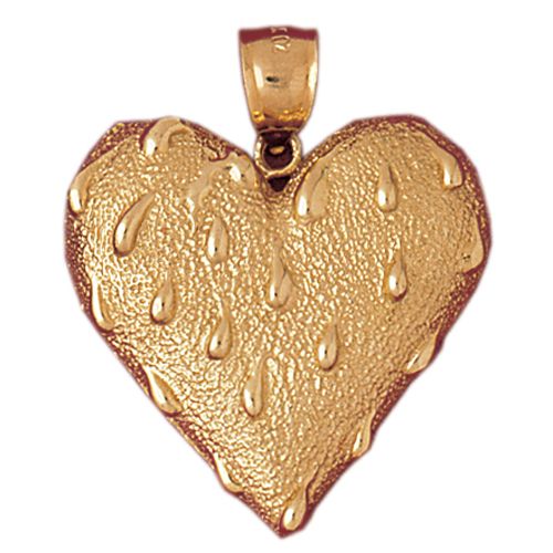 Heart Charm Pendant 14k Gold