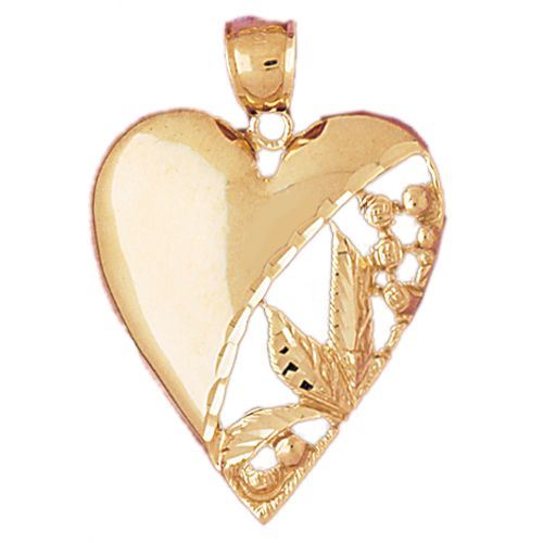 Heart Charm Pendant 14k Gold