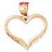 Heart Charm Pendant 14k Gold