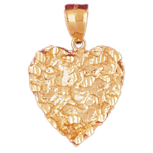 Heart Charm Pendant 14k Gold