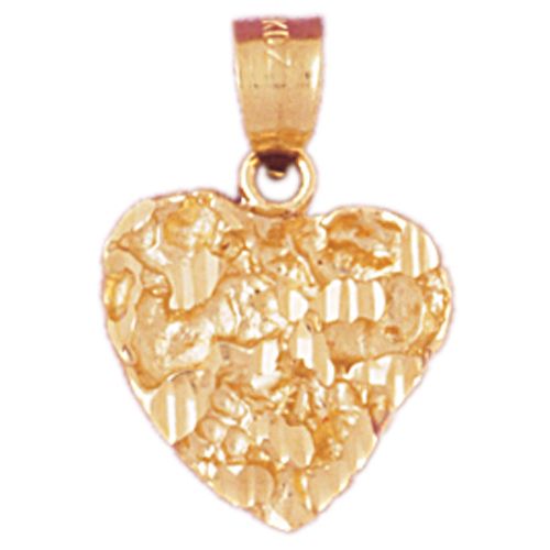 Heart Charm Pendant 14k Gold